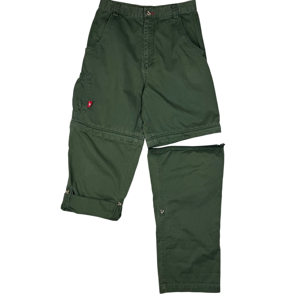 The North Face Convertible Cargo Pants Tekware Hiking Mens S-P Green Gorpcore